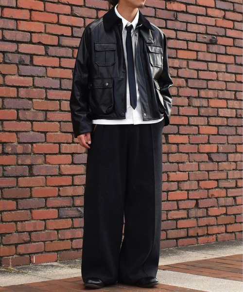 Noen（ノエン） スラックス ジャージメルトンワイドスラックス