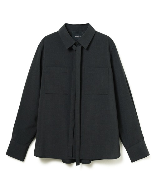 【新品タグ付】ノーク N.O.R.C ウォシャブルボウタイ付きシャツ ウォシャブルボウタイ付きシャツ【CLEAN MOTION】 N.O.R.C