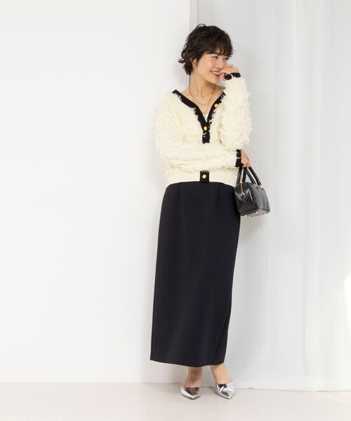 美品　25SS　Rie Miller　洗える 金ボタンVネックカーディガン　黒 美品 25SS Rie Miller 洗える 金ボタンVネックカーディガン 黒