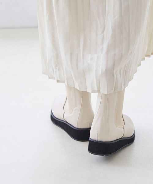 「menue」 ショートブーツ M アイボリー レディース_画像9