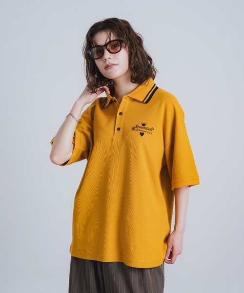 Remember. シャツ 「キング＆ハート鹿の子ポロシャツ」 メンズ