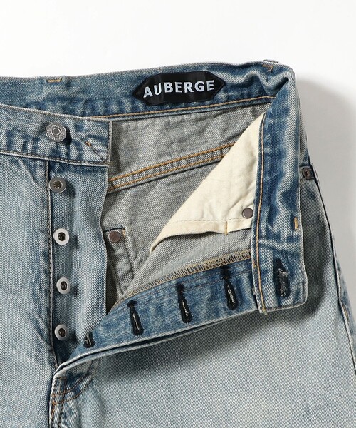 パンツ AUBERGE / MARLON ブリーチ デニムパンツ メンズの画像