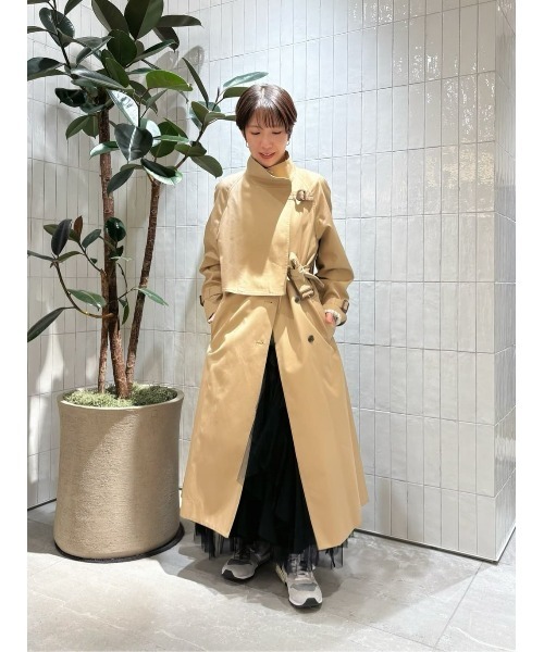 allureville（アルアバイル） トレンチコート コート オーバーラップ