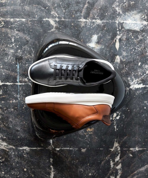 美品　ロックポート ティナー 黒 26cm レザースニーカー　スリッポン ROCKPORT（ロックポート） スニーカー 「MEN」TYNNAR／ティナー