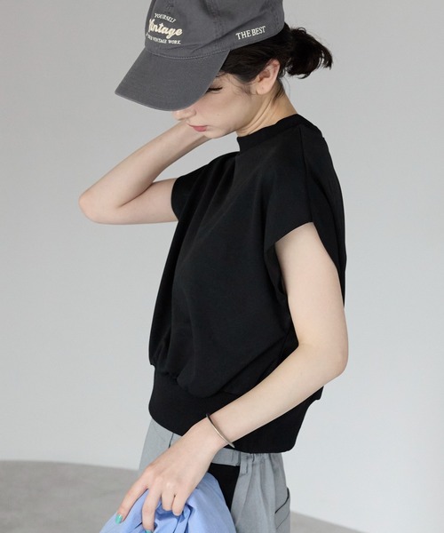 tシャツ 半袖 フレンチスリーブZIP付きトップス /前後２way レディース | TRIANGLE PALETTE | 10