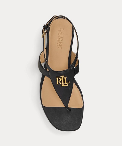 【Ralph Lauren】Everley 上質カーフスキンのストラップサンダル LAUREN RALPH サンダル Everley カーフスキン レディース