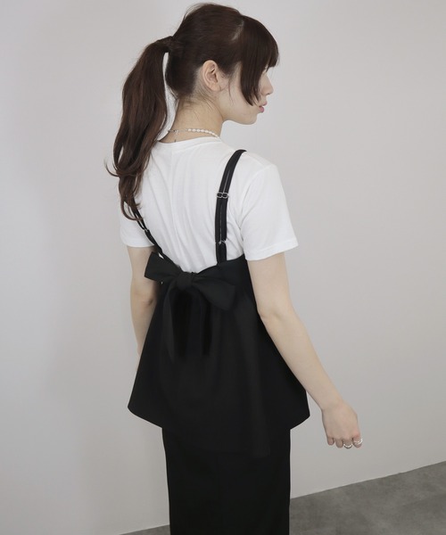 Reurie'（レウリィ） チュニック リネンライクバックリボンビスチェ