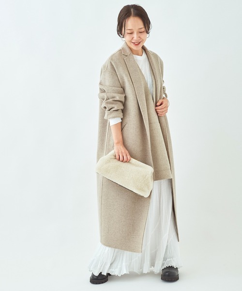 フラデリ　リネンロングコート　ベージュ　チェスターコート フラデリ リネンロングコート ベージュ チェスターコート 楽天市場