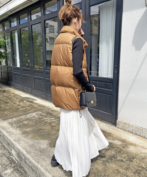 Spick & Span」 ダウンベスト FREE キャメル レディース