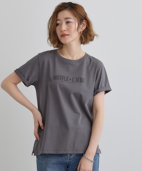 Tシャツ・カットソー GROVE 25hs ELA U-NECK COLLAR T-SHIRT Lee×grove別注】HALF SLEEVE FLARE T-SHIRTS（Tシャツ