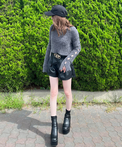 「non-hedge」 長袖ニット FREE ベージュ レディース_画像2