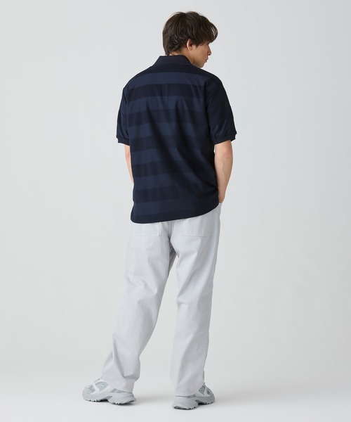 LACOSTE（ラコステ） ポロシャツ パイル地切り替え同色ボーダー