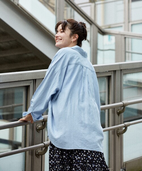 最終価格です　今期25SS新品未使用品コットンリネンフリルシャツ FREE 最終価格です 今期25SS新品未使用品コットンリネンフリルシャツ FREE