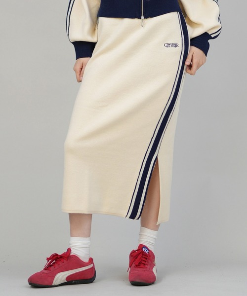CONVERSE（コンバース） スカート ニットロングスカート サイドライン