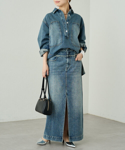 「LOUNGEDRESS」 長袖シャツ FREE ブルー レディース Loungedress 「LOUNGEDRESS」 長袖シャツ FREE ブルー