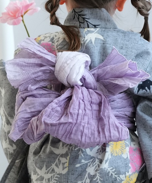 最終値下げ！新品未使用　utatane女の子浴衣 3点セット130cm utatane 浴衣 キッズ浴衣3点セット 女の子 utatane×注染工房 kids 日本