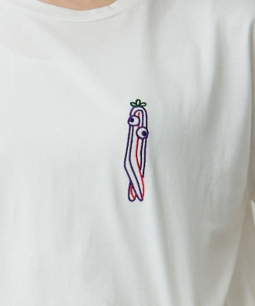 Lipoy tシャツ 半袖 ニンジンくん刺繍入り半袖T レディース : ZOZOTOWN