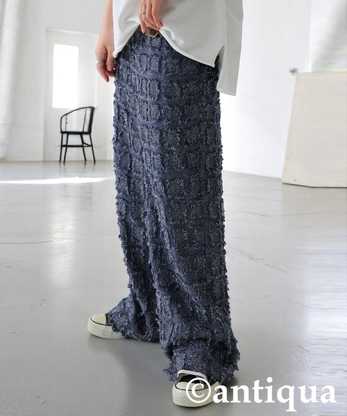 antiqua（アンティカ） tシャツ コーデセット カットソー×ジャガード