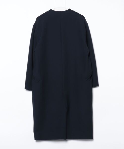 IENA（イエナ） ノーカラーコート 38 ネイビー レディース : ZOZOTOWN