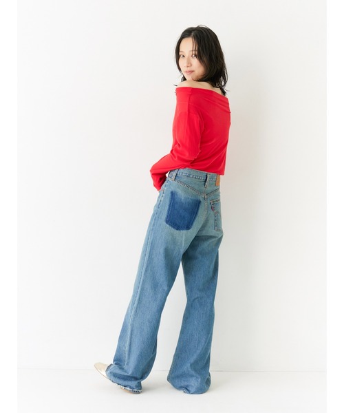 リーバイス　RIBCAGE WIDE LEG デニム 25 ワッペン　レディース Levi's ジーンズ デニム デニムパンツ Levi's/リーバイス
