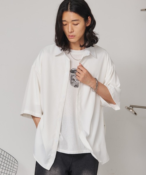 SEN TOKYO シャツ サイドボタンボックスシルエットシャツ メンズ