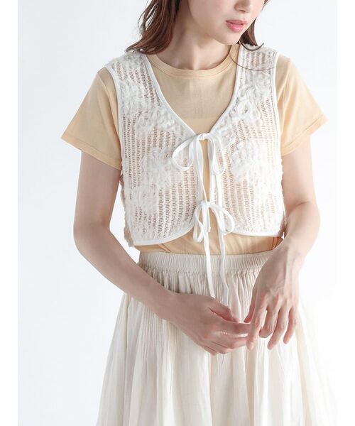 ベスト ジレ Ladder lace skipper vest レディース