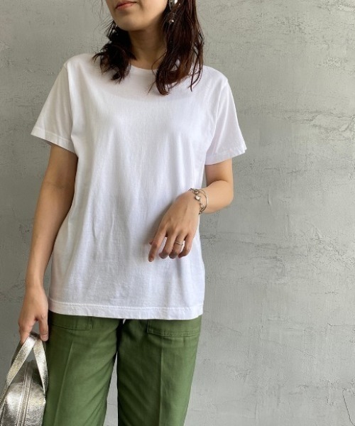 「HANES」 半袖Tシャツ S ホワイト レディース