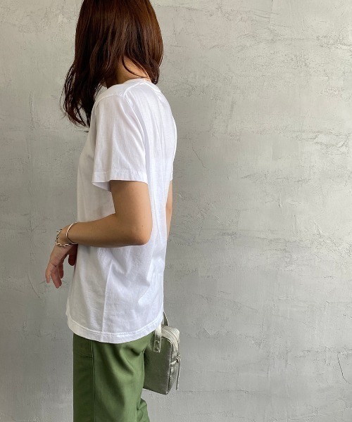 「HANES」 半袖Tシャツ S ホワイト レディース