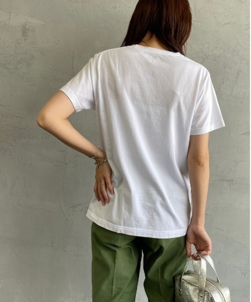 「HANES」 半袖Tシャツ S ホワイト レディース