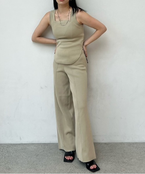 Ameri（アメリ） オールインワン WAVE TANK KNIT SETUP レディース
