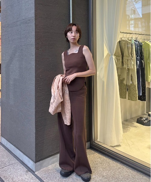 Ameri（アメリ） オールインワン WAVE TANK KNIT SETUP レディース