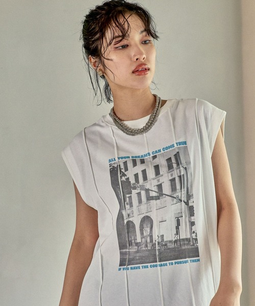 LEPSIM（レプシィム） tシャツ フォトプリントBIGフレンチT 580737