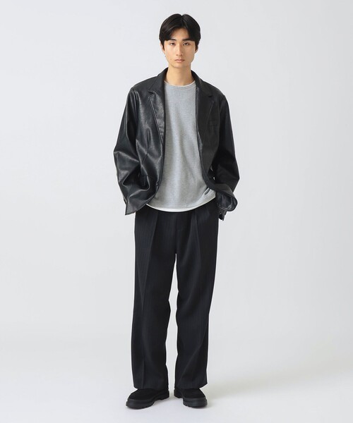 BEAMS HEART ジャケット テーラードジャケット フェイクレザー