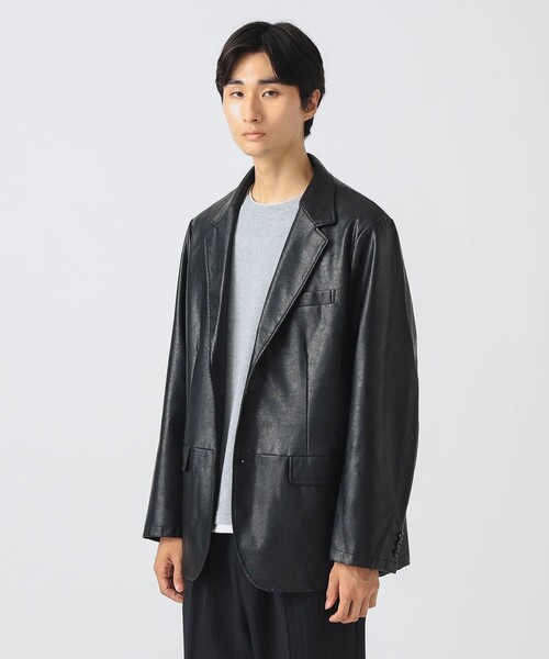 BEAMS HEART テーラードジャケット XLサイズ ニット ブラック BEAMS HEART ジャケット テーラードジャケット 「セットアップ