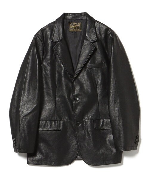 BEAMS HEART ジャケット テーラードジャケット フェイクレザー