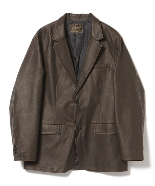 BEAMS HEART ジャケット テーラードジャケット フェイクレザー