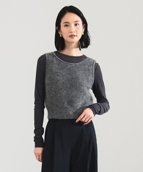 Demi-Luxe BEAMS（デミルクス ビームス） ベスト ジレ モヘヤ ニット