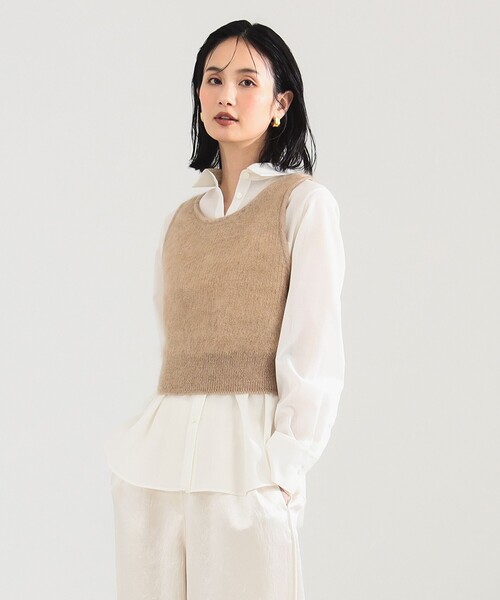 Demi-Luxe BEAMS（デミルクス ビームス） ベスト ジレ モヘヤ ニット