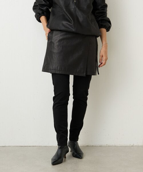 エルメス　黒 巻きスカートひざ丈　美品 HERMES（エルメス）ひざ丈スカート 黒 サイズ:40(M位) レディース