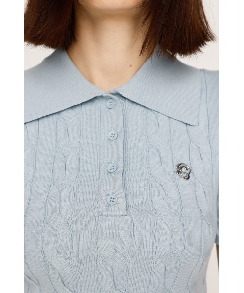 kkk様　9 7 SLY（スライ） ポロシャツ ポロ CABLE POLO KNIT TOPS ケーブル