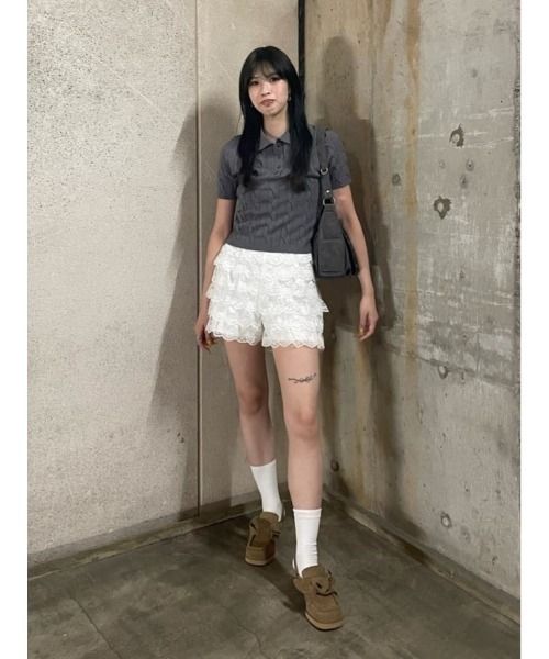 kkk様　9 7 SLY（スライ） ポロシャツ ポロ CABLE POLO KNIT TOPS ケーブル