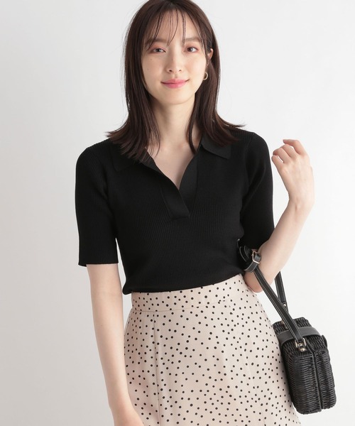 「Andemiu」 半袖ニット FREE オレンジ レディース_画像4