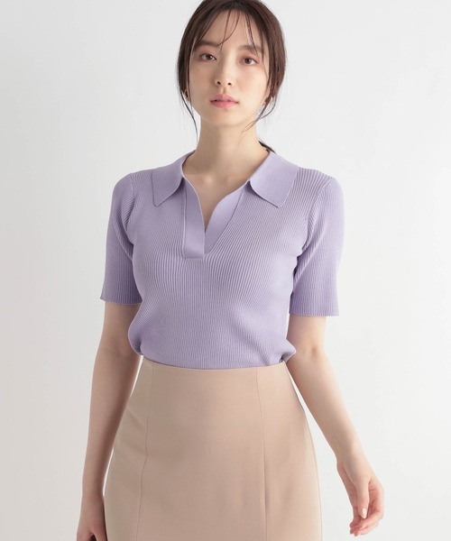 「Andemiu」 半袖ニット FREE オレンジ レディース_画像8