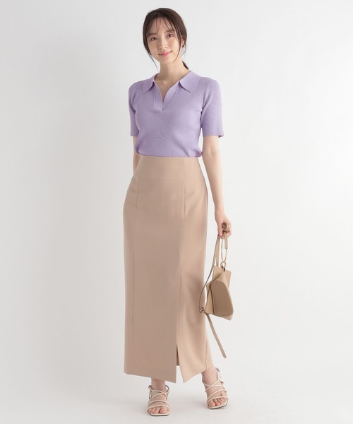 「Andemiu」 半袖ニット FREE オレンジ レディース_画像9