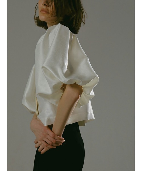 「enchainement」 半袖ブラウス フリー オフホワイト レディース_画像3