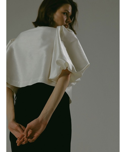 「enchainement」 半袖ブラウス フリー オフホワイト レディース_画像4