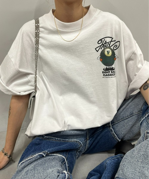 「WHO'S WHO gallery」 「COOPER」半袖Tシャツ FREE ホワイト レディース_画像7