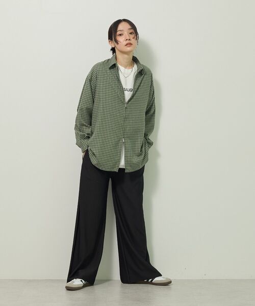 グリーン　トップス　2号 SLY | DUAL COLOR FRONT ZIP KNIT トップス (ニット ) |SHEL'TTER WEBSTORE