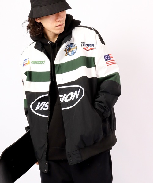 「VISION STREET WEAR」 ジップアップブルゾン L ネイビー メンズ_画像3