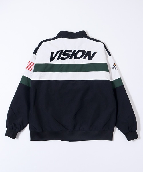 「VISION STREET WEAR」 ジップアップブルゾン L ネイビー メンズ_画像6